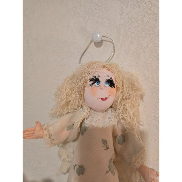 Rare Vintage Virginia Black Christmas Angel Doll Original Hang Tag Blue White - Picture 4 of 14